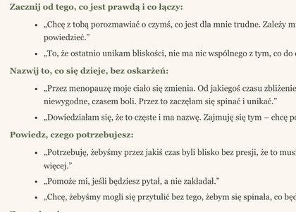 Przykłady zdań – przygotuj własny początek rozmowy, bez zobowiązania do zbliżenia.